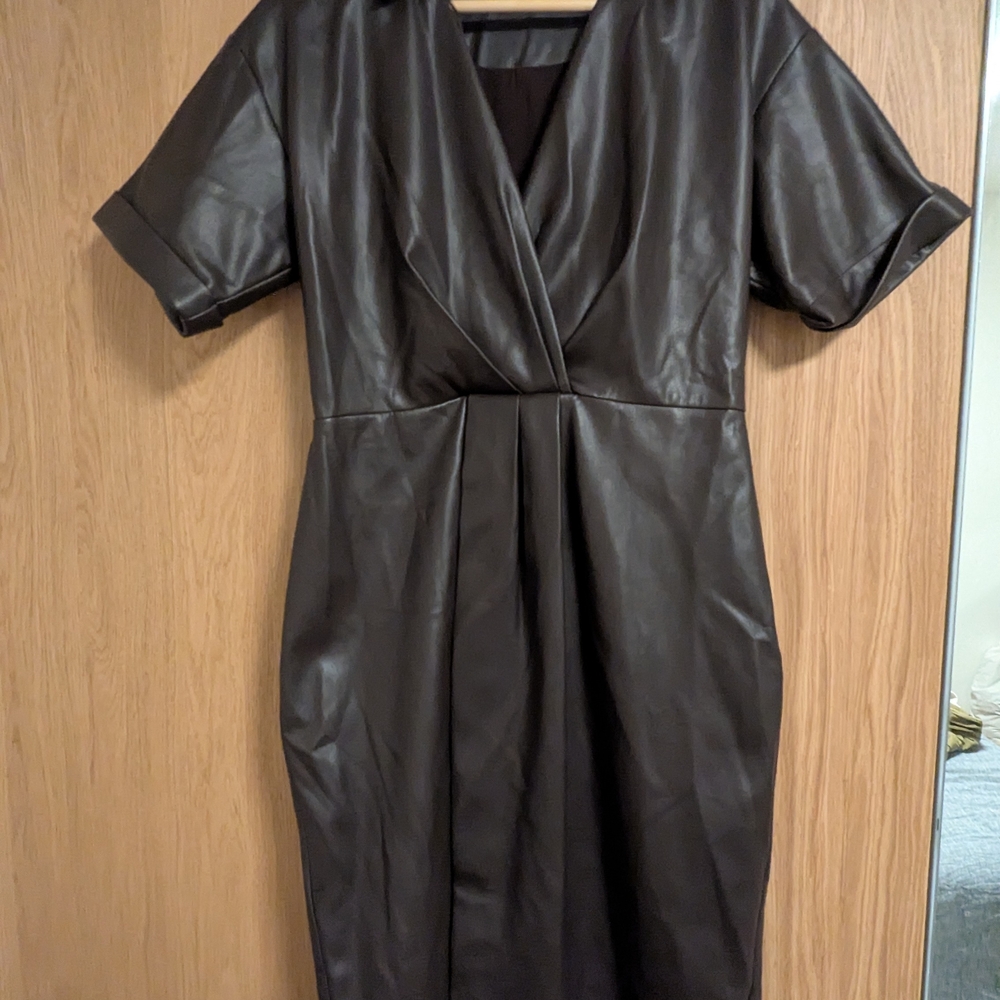 Elie Tahari Faux Leather Dress